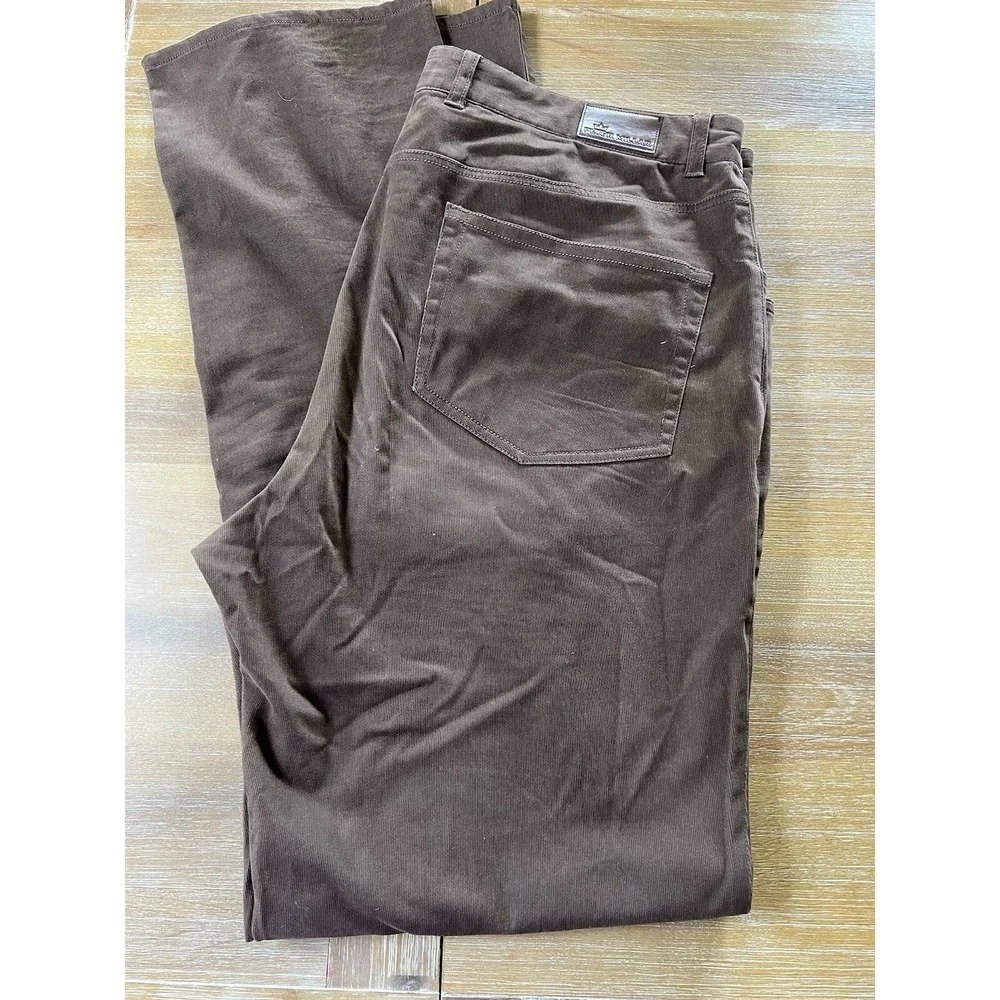 Peter Millar‎ Pants Men's 38 X 37  Brown Corduroy Stretch Five Pocket